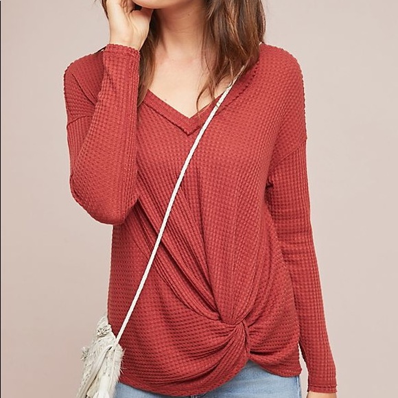 Anthropologie Tops - ANTHROPOLOGIE AKEMI + KIN Waffle Knit Long Sleeve